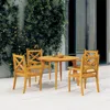 Vidaxl Patio Table Ã˜43.3"x29.5" Solid Wood Acacia