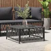 Vidaxl Patio Table Anthracite 27.6"x27.6"x13.4" Woven Fabric