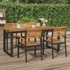 Vidaxl Patio Table With U-shaped Legs 70.9"x35.4"x29.5" Solid Wood Acacia