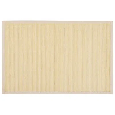 Vidaxl Placemat Bamboo 11.8 X 17.7 In Non-slip Bamboo Placemats In Natural