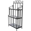 Vidaxl Plant Stand Display Black White Mosaic Pattern, 41133