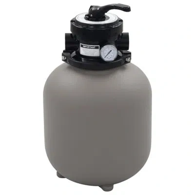 Vidaxl Pool Sand Filter With 4 Position Valve Gray 1.4"