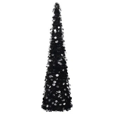 Vidaxl Pop-up Artificial Christmas Tree Black 59.1" Pet, 320986