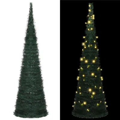Vidaxl Pop-up String Artificial Christmas Tree With Led Green 59.1", 321523
