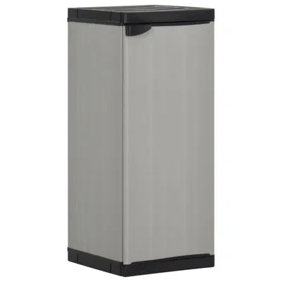 Vidaxl Pvc/polypropylene Cabinet Deck Box In Gray/black