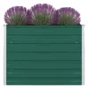Vidaxl Raised Garden Bed 39.4"x39.4"x30.3" Galvanized Steel Green 7021