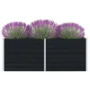 Vidaxl Raised Garden Bed 63"x31.5"x17.7" Galvanized Steel Anthracite 7013