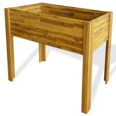Vidaxl Raised Garden Raised Bed Solid Acacia Wood, 43794 In Gold