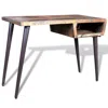 Vidaxl Reclaimed Wood Desk With Iron Legs, 241138