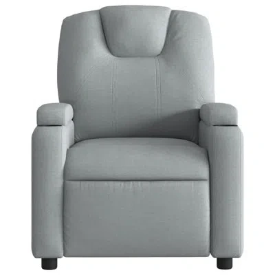 Vidaxl Recliner Chair, Adjustable In Light Gray Polyester