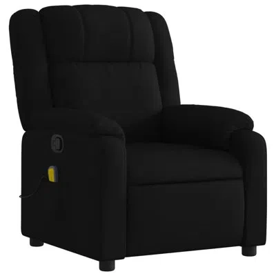 Vidaxl Recliner Chair For Living Room, Adjustable, Fabric In Black Fabric