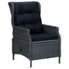 Vidaxl Reclining Garden Chair With Cushions Poly Rattan Dark Gray 3300
