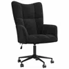 Vidaxl Relaxing Chair Black Velvet Height Adjustable In Black