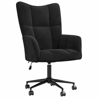 Vidaxl Relaxing Chair Black Velvet Height Adjustable
