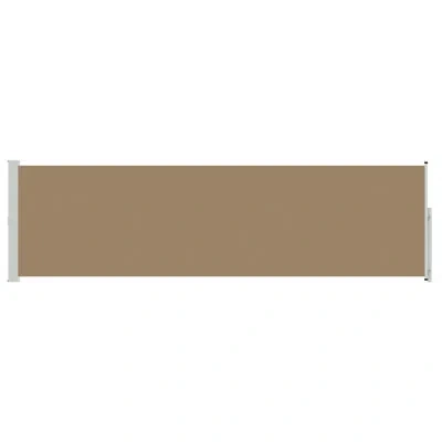Vidaxl Retractable Side Awning 62.99 X 196.85 In Polyester Rectangular In Taupe
