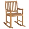Vidaxl Rocking Chair Brown Solid Teak Wood Medium Durable In Brown