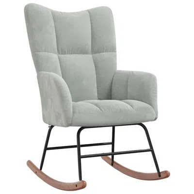 Vidaxl Rocking Chair Light Gray Velvet | ModeSens