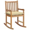 Vidaxl Rocking Chair Teak Fine Sanded Teak Wood With Water-based Finish In Brown