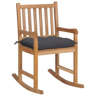 Vidaxl Rocking Chair Teak Teak Wood Medium Durable Rocking Chair In Brown