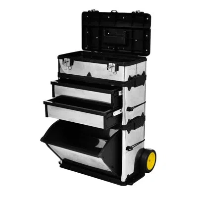 Vidaxl Rolling Truck Box In Black