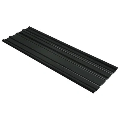 Vidaxl Roof Panel 12 Pcs Anthracite 50.79 X 17.72 In Galvanised Steel