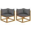 Vidaxl Sectional Corner Sofas 2 Pcs With Cushions Dark Gray, 311852