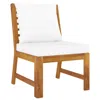 Vidaxl Sectional Middle Sofa With Cream Cushion Solid Acacia Wood 1842