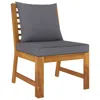 Vidaxl Sectional Middle Sofa With Dark Gray Cushion Solid Acacia Wood 1843
