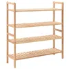 Vidaxl Shoe Rack Solid Walnut Wood 27.2"x10.2"x31.9"