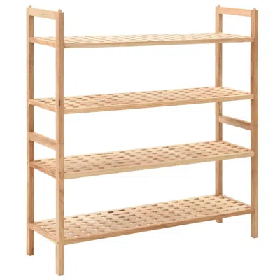 Vidaxl Shoe Rack Solid Walnut Wood 27.2"x10.2"x31.9" In Brown