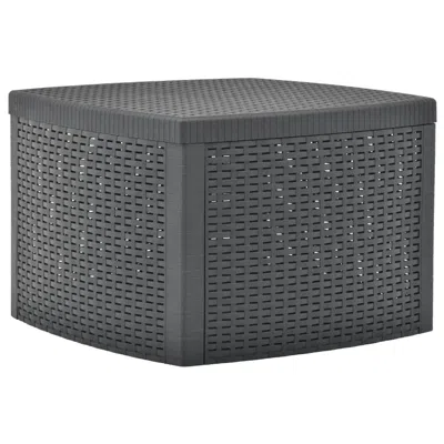 Vidaxl Side Table Anthracite 21.3"x21.3"x14.4" Plastic, 48775 In Gray