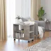Vidaxl Side Table Concrete Gray 27.6"x13.8"x21.7" Chipboard, 802124