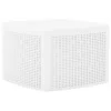 Vidaxl Side Table White 21.3"x21.3"x14.4" Plastic, 48774