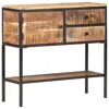 Vidaxl Sideboard 33.5"x11.8"x31.5" Rough Mango Wood, 320486