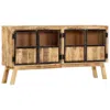 Vidaxl Sideboard Brown And Black 63"x11.8"x31.5" Solid Rough Mango Wood, 247994
