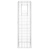 Vidaxl Silver Iron Basket Post In Silver