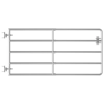 Vidaxl Silver Metal Gate For Poultry Animals Garden