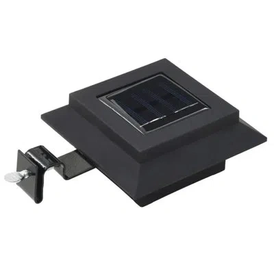 Vidaxl Solar Gutter Light Outdoor Led Fence Landscape Driveway Path Light In Black
