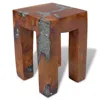 Vidaxl Stool Solid Teak Wood And Resin, 243470