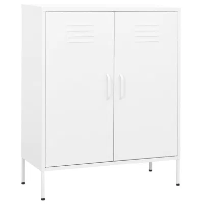 Vidaxl Storage Cabinet White 31.5"x13.8"x40" Steel