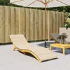 Vidaxl Sun Lounger Cushion Beige 78.7"x27.6"x1.2" Fabric