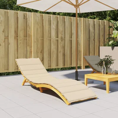 Vidaxl Sun Lounger Cushion Beige 78.7"x27.6"x1.2" Fabric