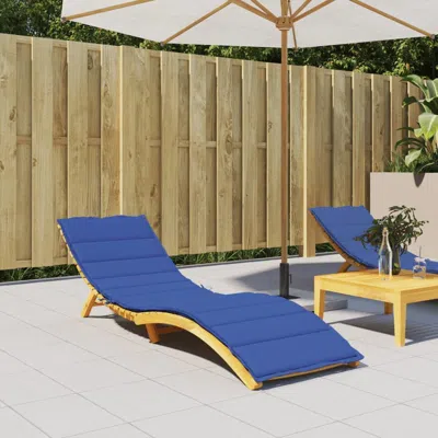 Vidaxl Sun Lounger Cushion Royal Blue 78.7"x23.6"x1.2" Oxford Fabric