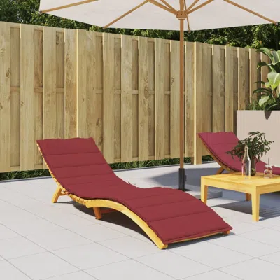 Vidaxl Sun Lounger Cushion Wine Red 78.7"x23.6"x1.2" Oxford Fabric