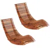 Vidaxl Sun Lounger Set Of 2 Light Brown Acacia Wood