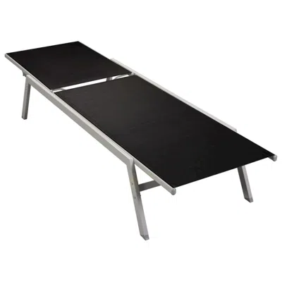 Vidaxl Sun Lounger Steel And Textilene Black In Multi