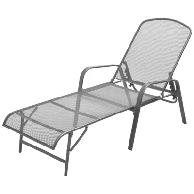 Vidaxl Sun Lounger Steel Anthracite, 42725 In Metallic