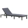 Vidaxl Sun Lounger With Cushion Poly Rattan Anthracite, 47752