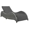 Vidaxl Sun Lounger With Cushion Poly Rattan Anthracite, 49494