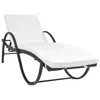 Vidaxl Sun Lounger With Cushion Poly Rattan Black, 42884